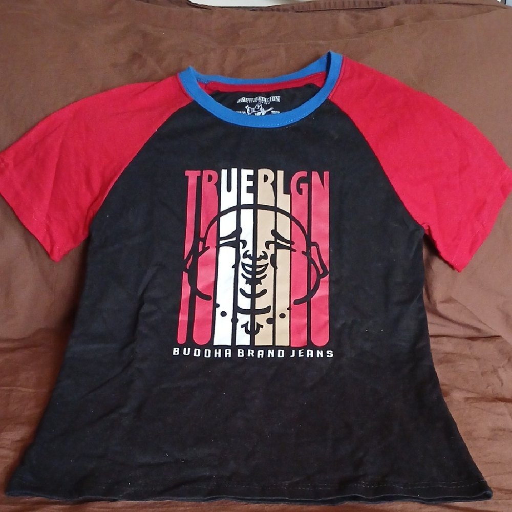 True Religion Kids Raglan T-Shirt - Black and Red
